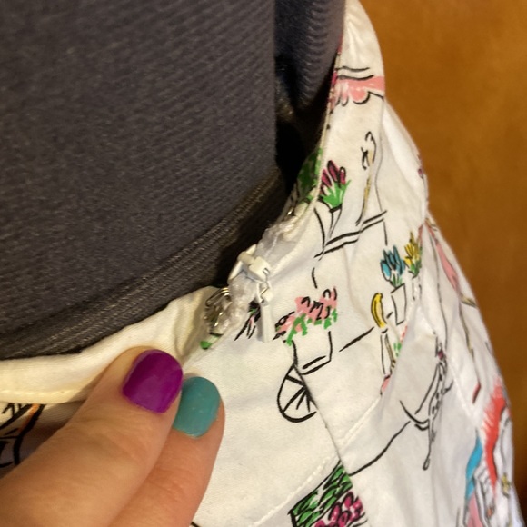 Randi M. Petites pleated skirt AOP illustrated pattern - Picture 5 of 5